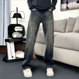 1506/QG6170/P47男士休闲宽松潮流直筒牛仔长裤子男款1，男装休闲裤，星座1506