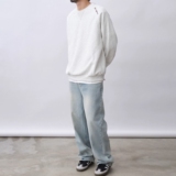 1506/QT5010/P42潮牌青少年重磅卫衣男2025新款长袖百搭刺绣体恤，男装T恤，星座1506