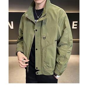 1506/QWT060/P63春秋季潮流港风工装夹克男痞帅冲锋衣服图片