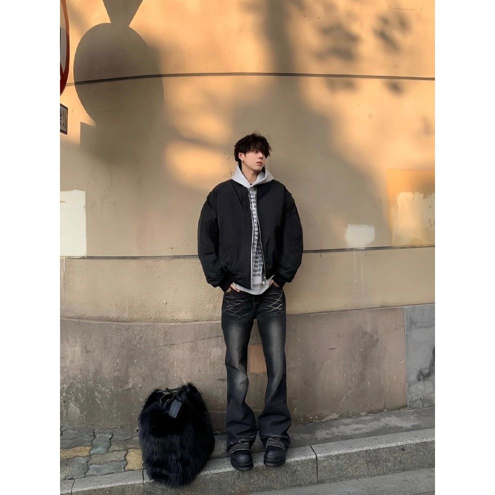 1506/Q7770/69【可二开】飞行员夹克外套新款棉衣男女美式棉袄,男装夹克,星座1506