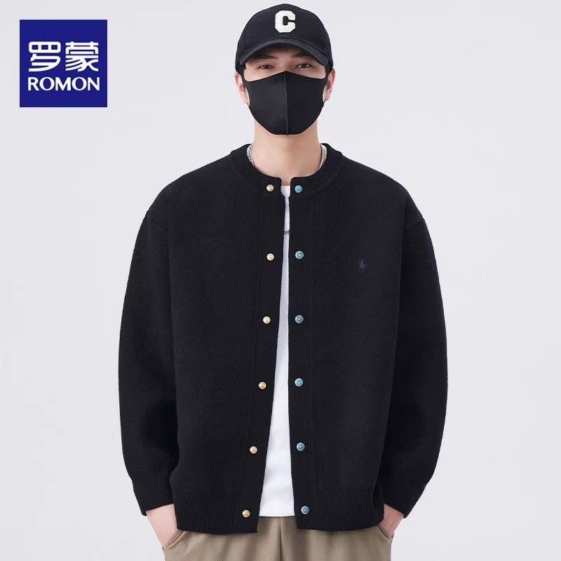 1506/QY760/P64绿松石棒球服新款针织开衫夹克加厚上衣2图片