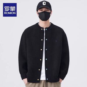 1506/QY760/P64绿松石棒球服新款针织开衫夹克加厚上衣2图片