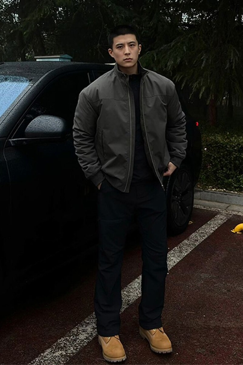 立领三防冲锋衣外套男春秋加厚飞行员夹克棉服潮牌美式短款棒球服,男装夹克,星座1506