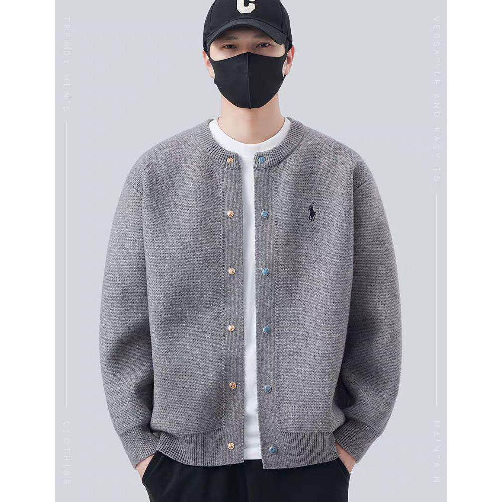 1506/QM060/P60新款棒球领粗针开衫纯色宽松休闲毛衣外套1,男装针织衫/毛衣,星座1506