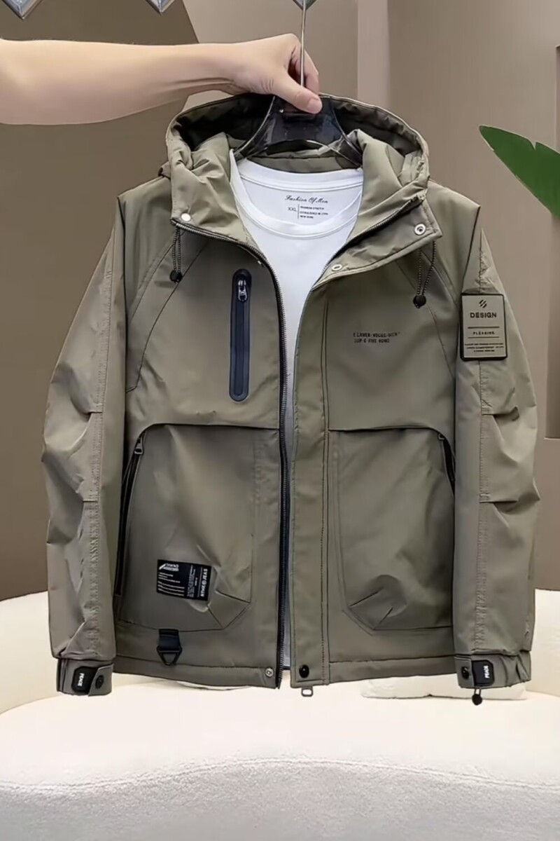 1506/Q887220/P82流行时尚潮牌宽松连帽工装夹棉夹克冲锋衣2,男装夹克,星座1506