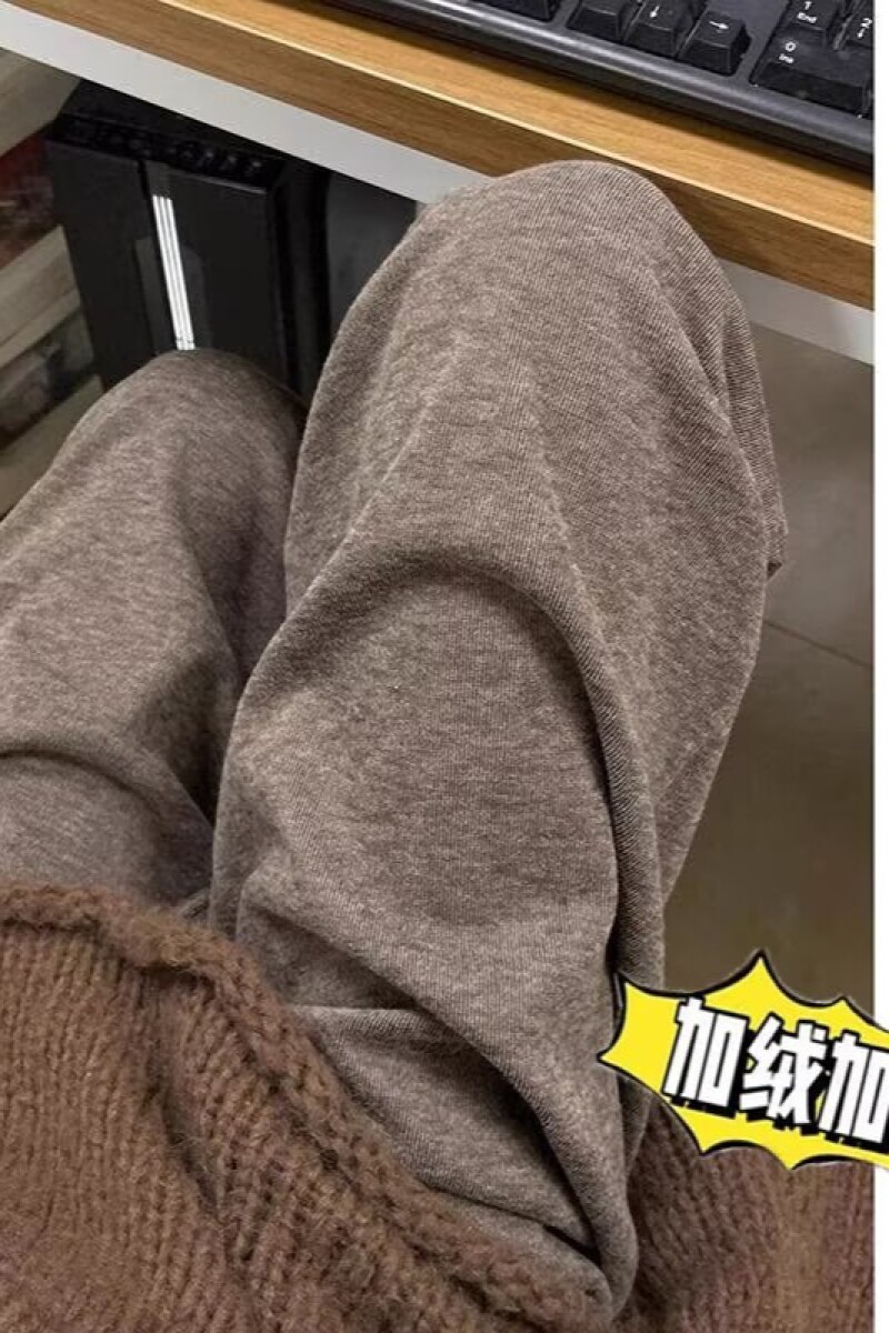 1506/QC31200/P48深灰色卫裤男秋冬季加绒加厚宽松情侣直筒裤子2,男装休闲裤,星座1506