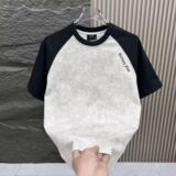 1506/QT710/P34重磅285G撞色插肩短袖夏季百搭男女宽松休闲T恤，男装T恤，星座1506
