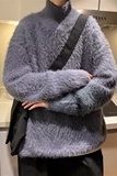 1506/Q71550/P54秋冬纯色水貂绒长袖毛衣男女款高级感软糯线衣，男装针织衫/毛衣，星座1506