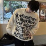 1506/ML1041/P59美式复古海马毛毛衣针织外套新款2，男装针织衫/毛衣，星座1506