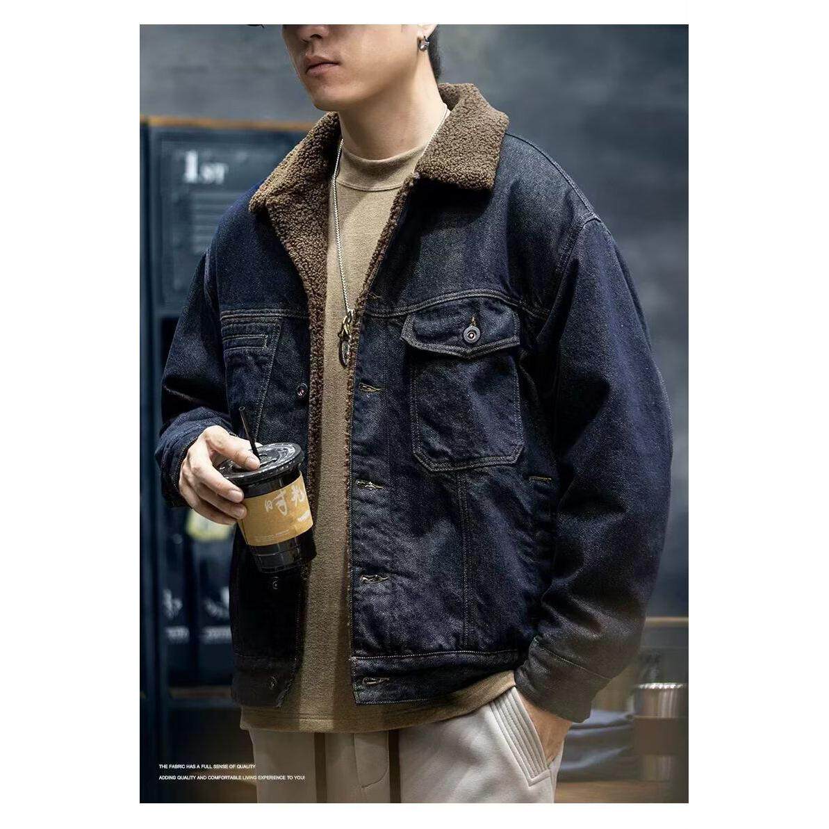 1506/Q9290/P75新款美式复古棉服男士工装夹克棉衣图片