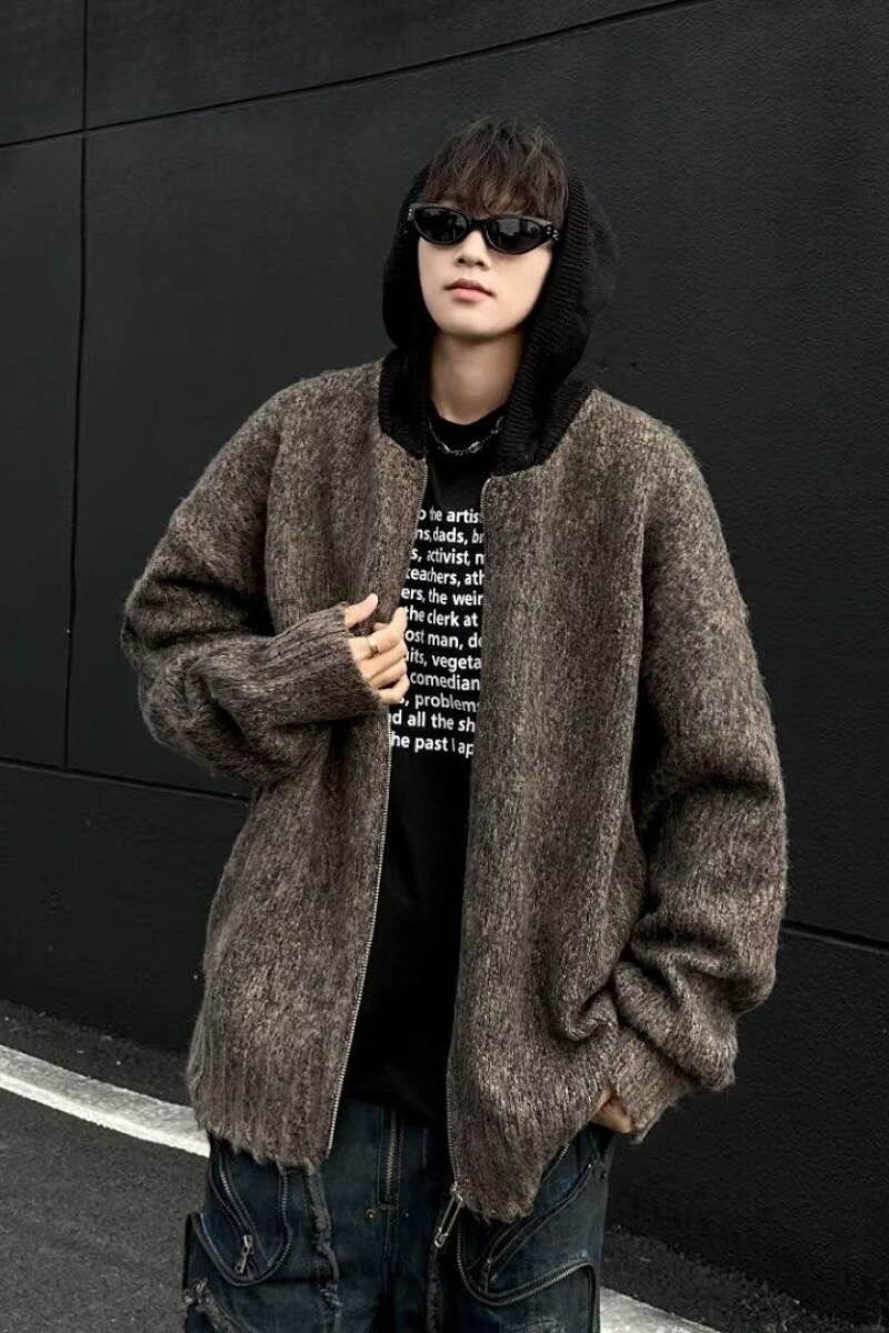 1506/QX0560/P58秋冬美式连帽针织衫男士时尚拉链开衫外套1,男装针织衫/毛衣,星座1506