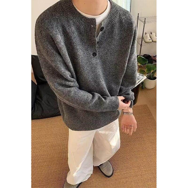 1506/Q5090/P52秋冬亨利领毛衣男毛衣美式针织衫男纯色毛衣潮,男装针织衫/毛衣,星座1506