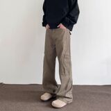 1506/QK680/P53美式复古工装裤新款宽松牛仔裤美拉德棕色裤子男，男装牛仔裤，星座1506