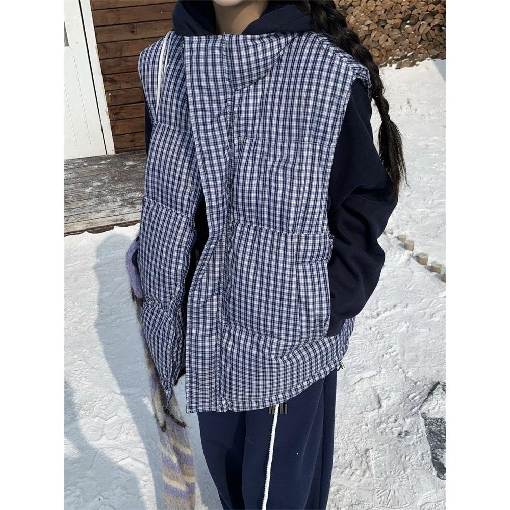 1506/QA020/P45【可二开】光版色织格子立领棉衣棉服马甲男女同款,女装棉衣/棉服,星座1506