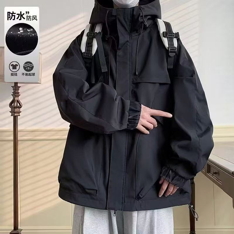 1506/QWT180/P70秋季新款潮牌痞帅连帽机能冲锋衣工装夹克外套,男装夹克,星座1506