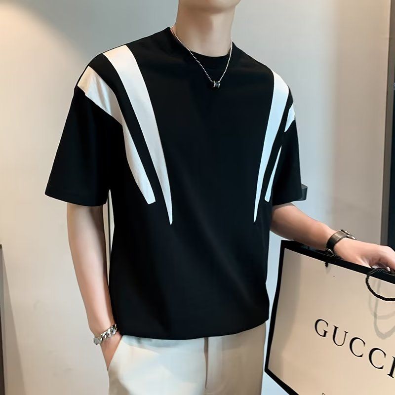 1506/QT8740/P29短袖T恤男圆领冰丝半袖针织衫休闲5分袖夏季毛衣,男装针织衫/毛衣,星座1506