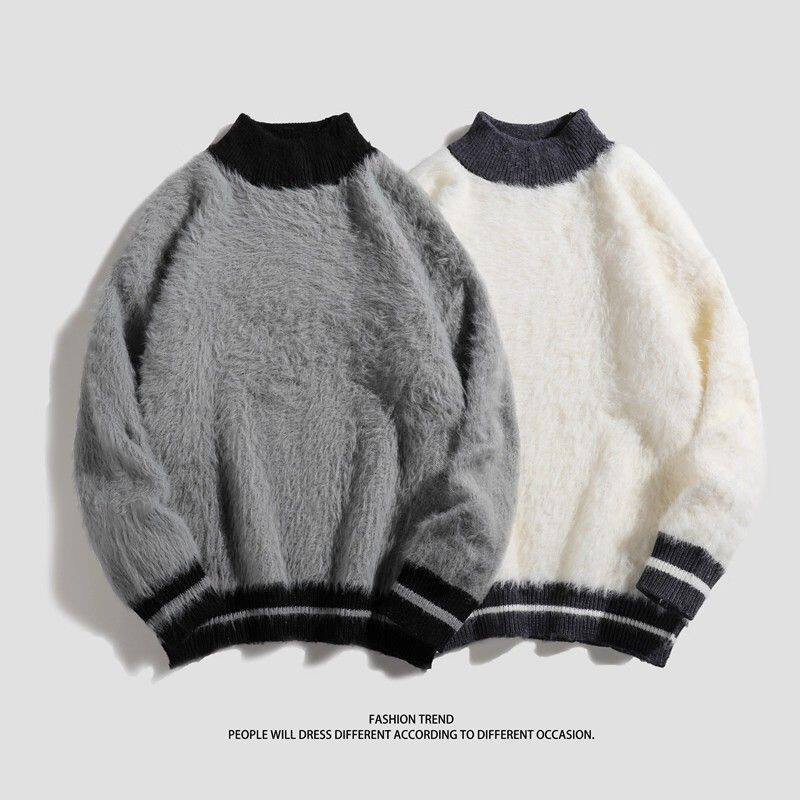 1506/ML1031/P58秋冬季新款加厚中领男士半高领针织打底衫1图片