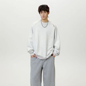 1506/QT5010/P42潮牌青少年重磅卫衣男长袖上衣百搭刺绣体恤外套图片