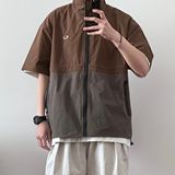 1506/QW1350/P46复古衬衫男夏装港风学生宽松新款男装上衣外穿，男装衬衫，星座1506