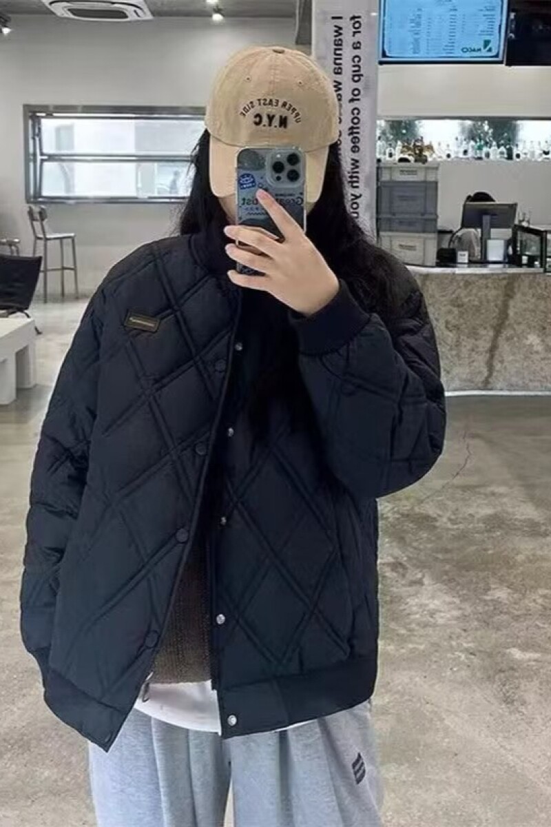 1506/2220/P75菱格棉服男女冬棒球服加厚棉衣棉袄复古外套,男装棉衣,星座1506
