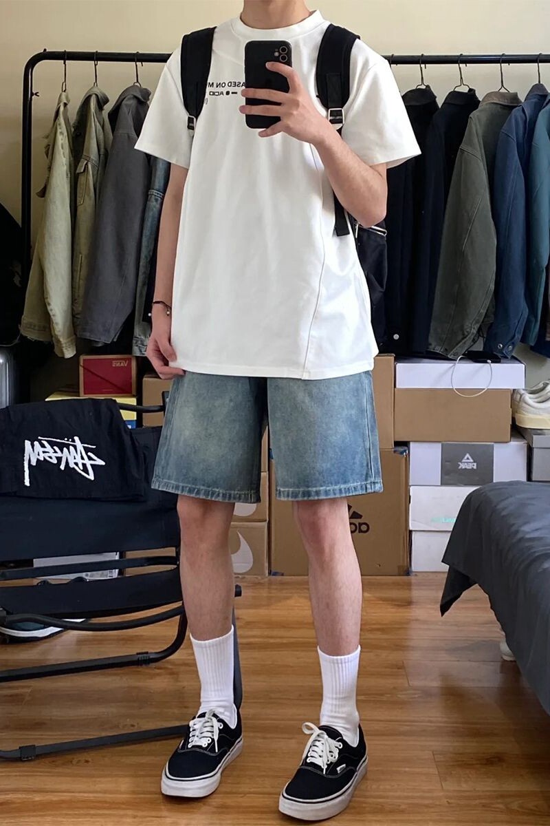 1506/Q8180/P39夏季短裤男潮牌小众宽松大码运动休闲五分裤牛仔裤,男装牛仔裤,星座1506