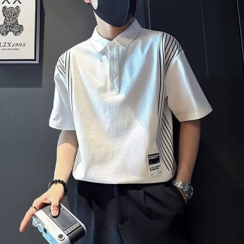 1506-1/TB201/P34翻领短袖polo衫男潮夏季t恤韩版修身百搭体恤，男装T恤，星座1506