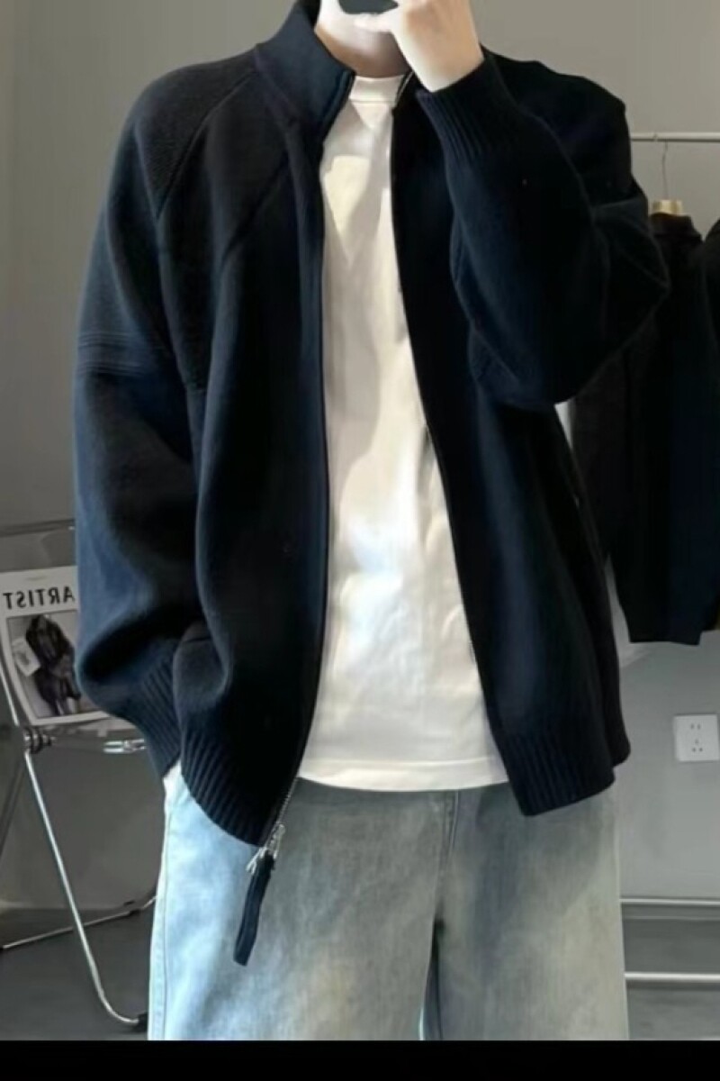 1506/QD540/P60秋冬季韩系美式拉链立领重磅毛衣男针织开衫3,男装针织衫/毛衣,星座1506