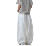 1506/QS41180/P54白色工装裤简约宽松长裤男女款高腰时尚休闲裤，男装工装外套，星座1506