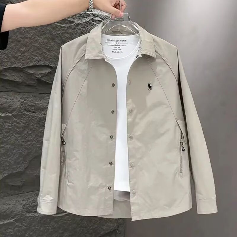 1506/QS80900/P70秋季新款时尚薄款衬衫男百搭高品质韩版夹克1图片