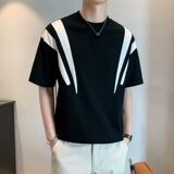 1506/QT8740/P29短袖T恤男圆领冰丝半袖针织衫休闲5分袖夏季毛衣，男装针织衫/毛衣，星座1506
