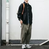 1506/QCS550/P57日系复古工装衬衫男长袖纯棉重磅衬衣宽松大码1，男装衬衫，星座1506