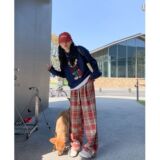 1506/QCL-B4750/P44春秋季美式复古宽松直筒呢料阔腿休闲长裤子1，男装休闲裤，星座1506