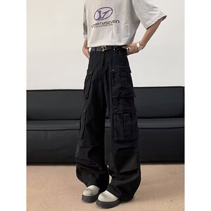 1506/QG1230/P65港风潮男夏季牛仔裤嘻哈ins潮高街潮流痞帅长裤图片