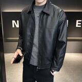 1506/QW970/P64皮衣外套男春秋季新款宽松飞行员翻领皮夹克1，男装夹克，星座1506