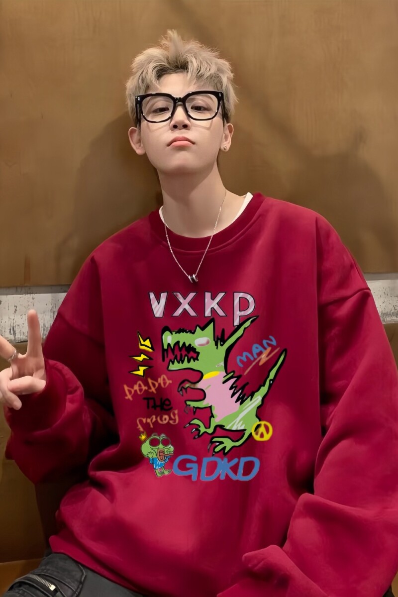 1506/QR50860/P39卫衣男款春秋美式复古廓形正肩打底衫外套,男装T恤,星座1506