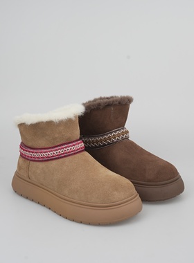 【大罗Daluo】雪地靴S106331-001跟高3.5cm半码拍大