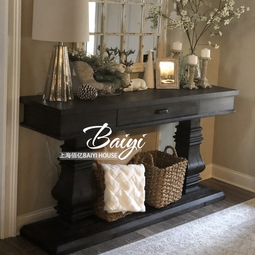 佰亿美式乡村复古风玄关台