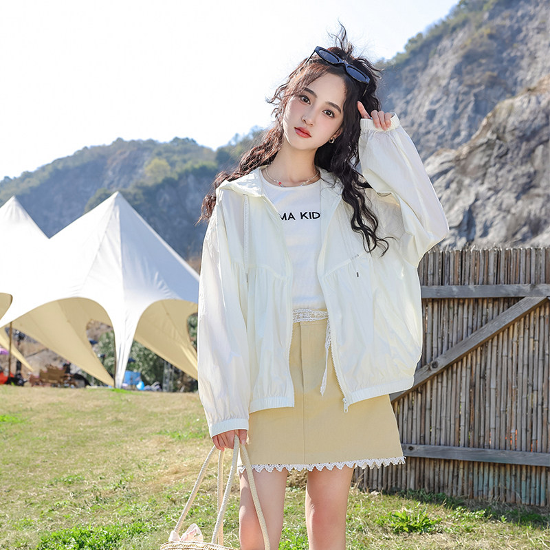 骄骄虎女童防晒衣夏季新款初中生女大童空调衫薄款外套7203