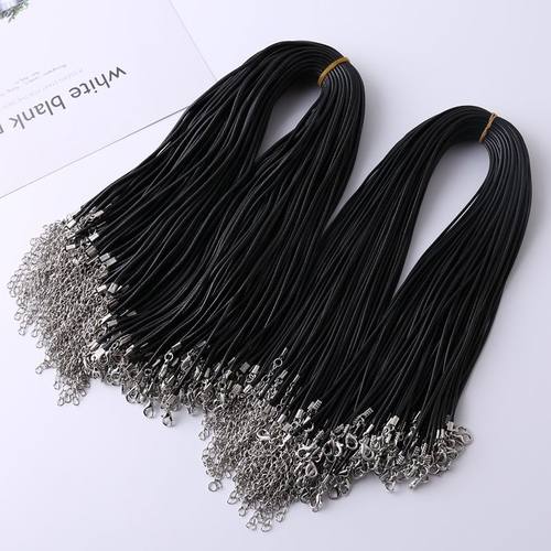 皮绳项链绳吊坠挂绳黑色绳蜡绳
