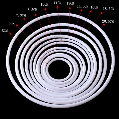白色塑料圆圈环DIY手工花环配件