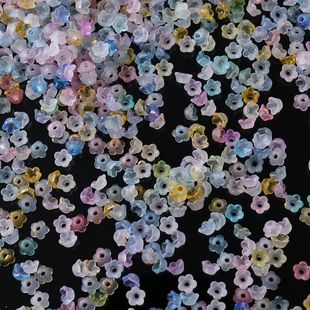 亚克力洒金迷你6mm铃兰花散珠diy饰品发簪串珠材料手机链串珠材料