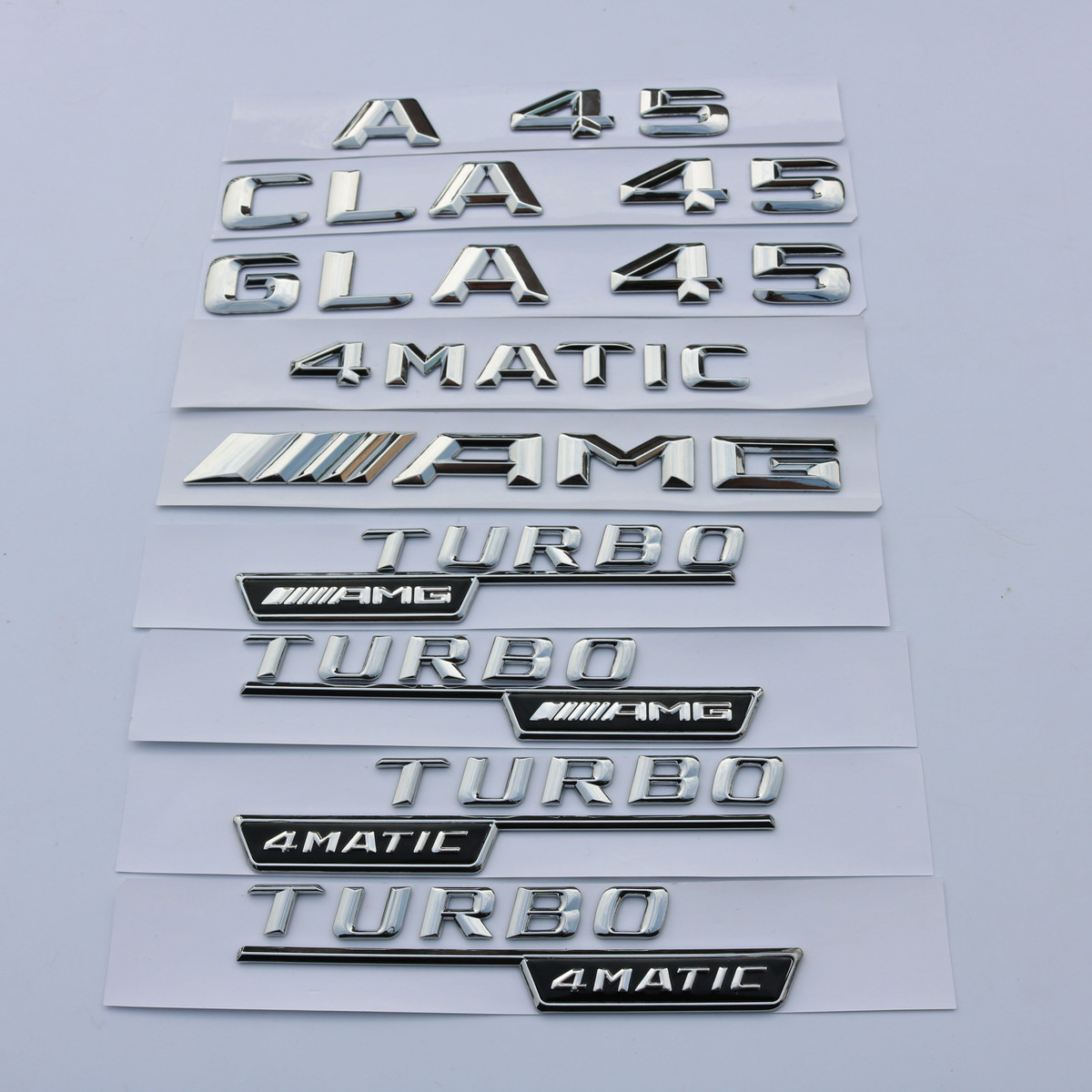 适用于奔驰A45 S CLA45 GLA45 A35L改装车标后尾标AMGTURBO4MATIC