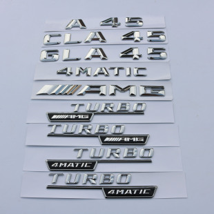 A35L改装 适用于奔驰A45 GLA45 CLA45 车标后尾标AMGTURBO4MATIC