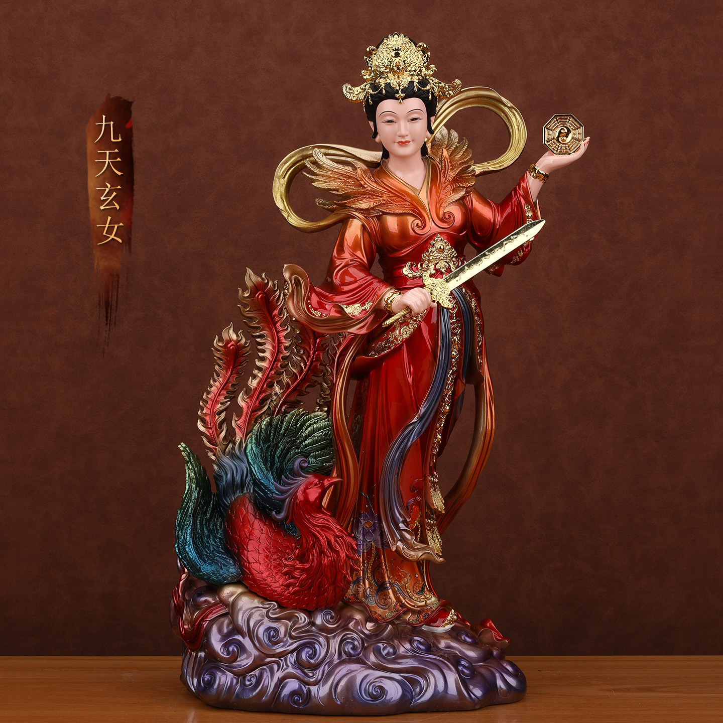 九天玄女神像九天圣母娘娘玄母天尊像体无极元君树脂家用供奉摆件