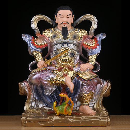 真武大帝神像玄天上帝摆件道家玄武大帝北极真君祖师树脂家用供奉