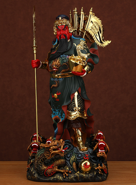 关公神像武财神九龙树脂招财关羽关二爷家用开业公司店铺供奉摆件