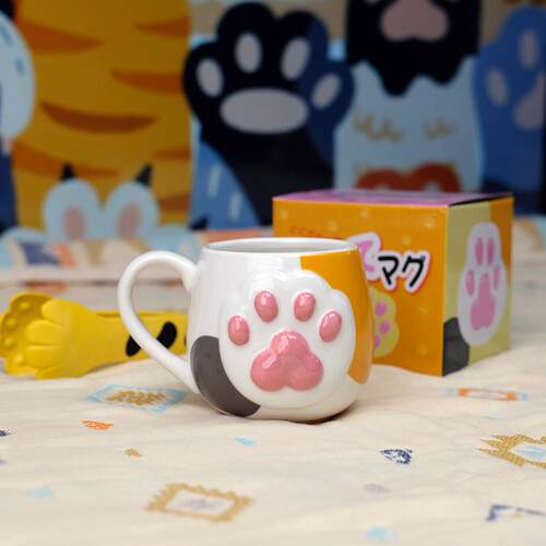 陶瓷可爱猫爪肉球咖啡杯马克杯