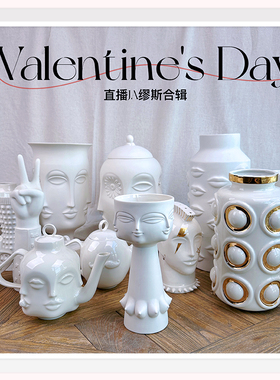 亏本特价出口美国Jonathan Adler缪斯系列花瓶茶壶咖啡杯烛台摆件