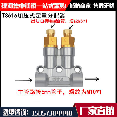 润滑设备T8617T8618T8619T8616型加压式定量油脂分配器三浪