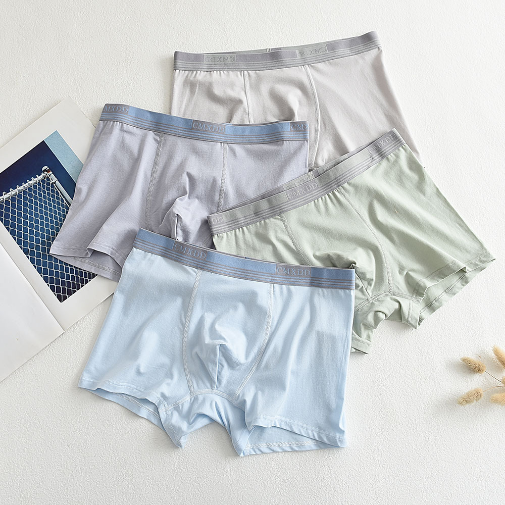 青少年高中生儿童内裤 透气纯色男童大童男孩子莫代尔棉平角内裤